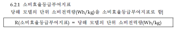 Energy efficiency grade index for electric range